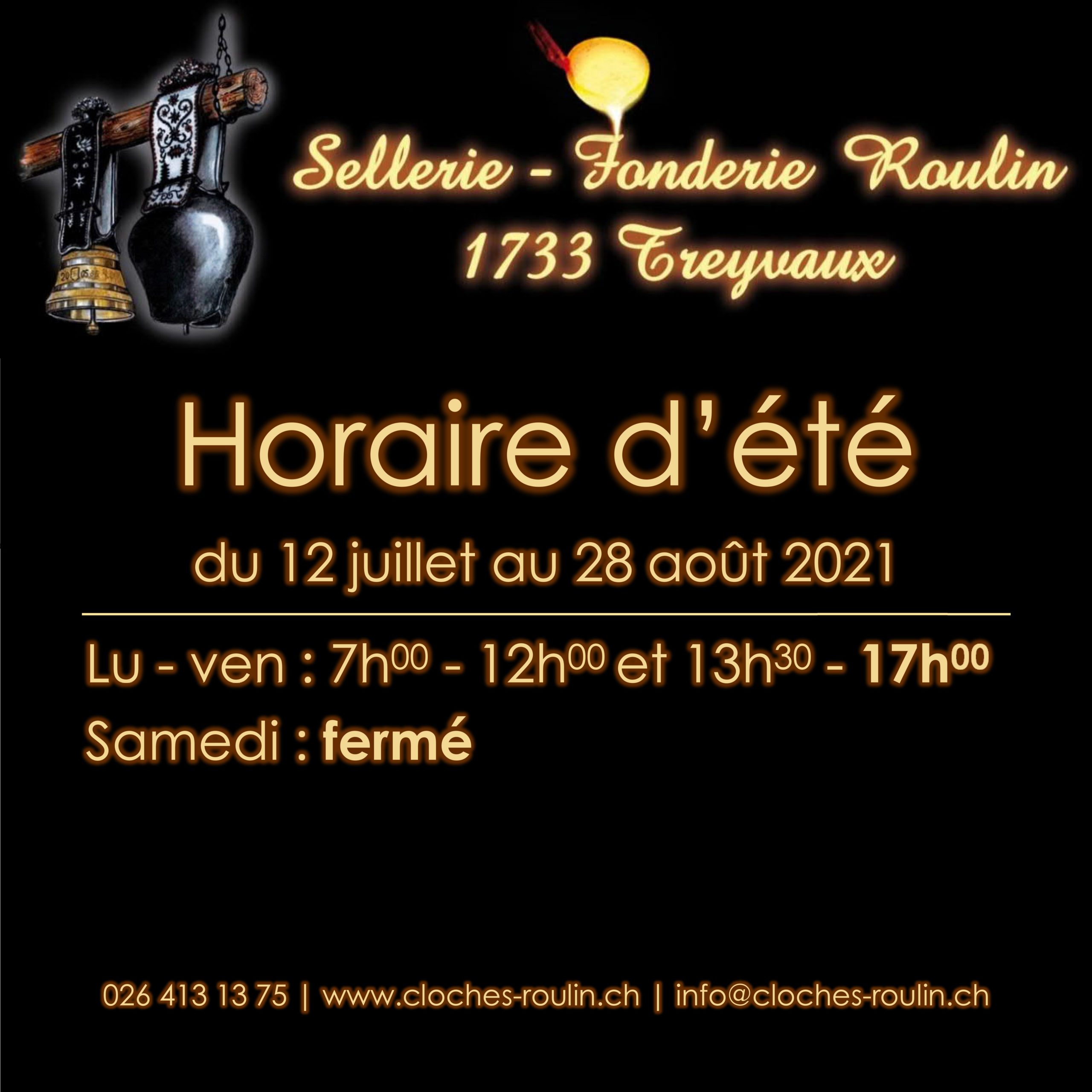 Horaires d'été 2021