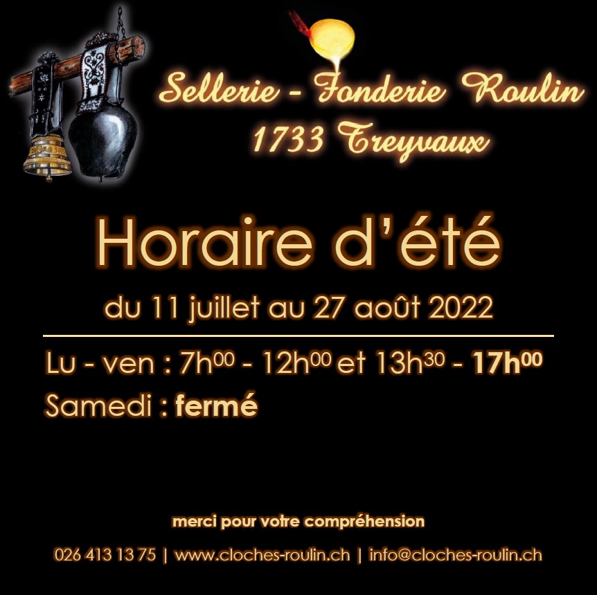Horaires d'été 2022